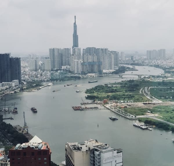 Horizonte da cidade de Ho Chi Minh